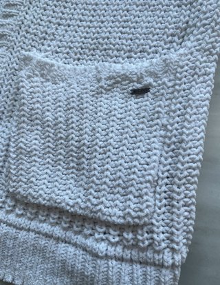Chaqueta cardigan punto blanca Hollister oversize