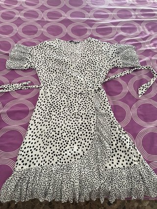 Vestido Salsa lunares volantes talla S