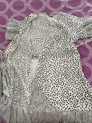 Vestido Salsa lunares volantes talla S