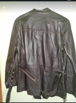 Chaqueta de cuero New York & Company Marrón Talla