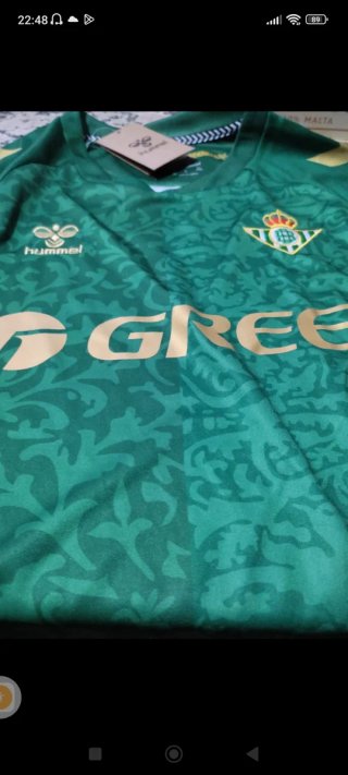 Camiseta de fútbol verde talla L