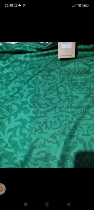 Camiseta de fútbol verde talla L