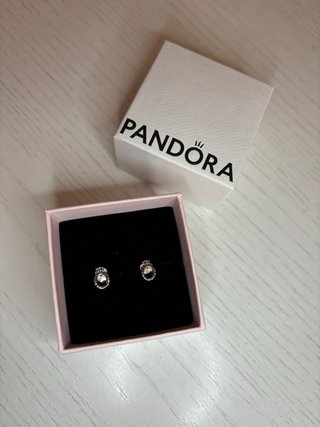Orecchini Pandora Argento con Logo e Corona