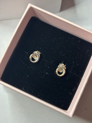 Orecchini Pandora Argento con Logo e Corona