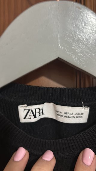 Top negro de zara