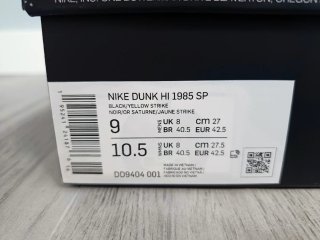 Nike Dunk High 1985 SP Acid Wash Amarillo Negro
