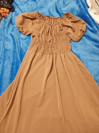 Vestido largo marrón talla XS