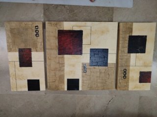 Pintura Abstracta Tríptica