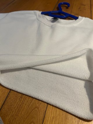 Top blanco manga larga crop
