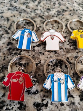 Lote 8 portachiavi vintage calcio spagnolo