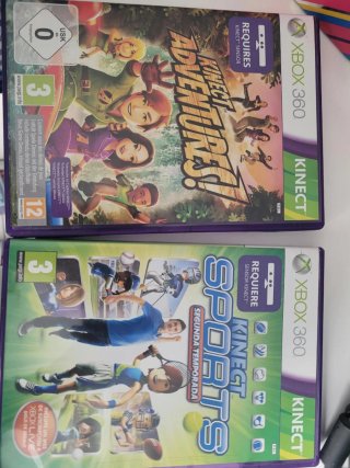 Xbox 360 con Kinect y 2 juegos
