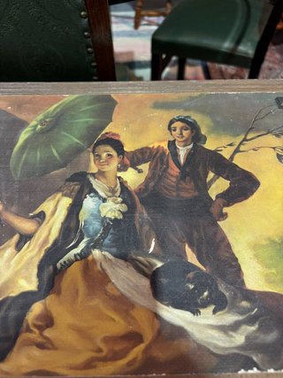 ANTIGUA CAJA CON IMAGEN GOYA