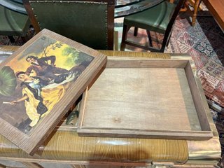 ANTIGUA CAJA CON IMAGEN GOYA