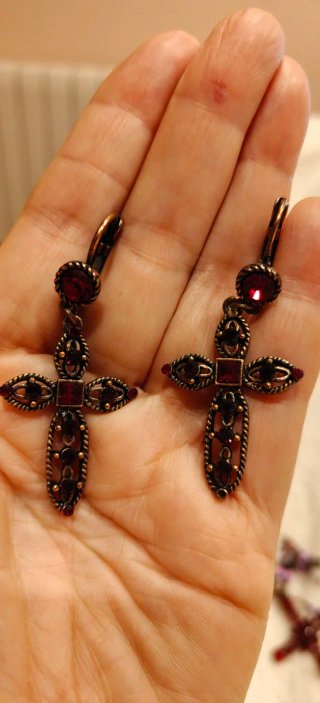 Conjunto Gótico Vintage Colgante y Pendientes