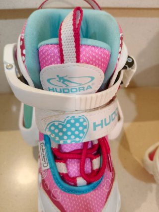 Patines HUDORA rosas y blancos talla de 26 a 29