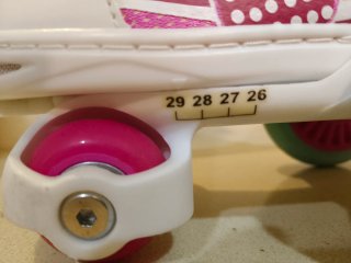 Patines HUDORA rosas y blancos talla de 26 a 29