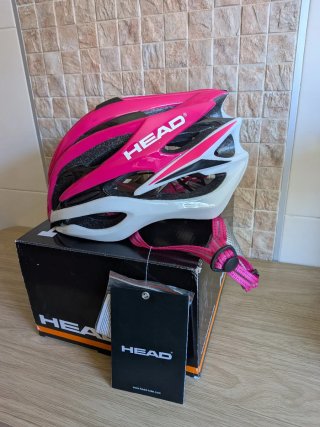 Casco HEAD rosa y blanco nuevo