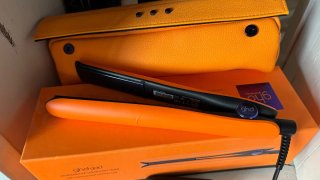 Plancha ghd gold naranja con neceser
