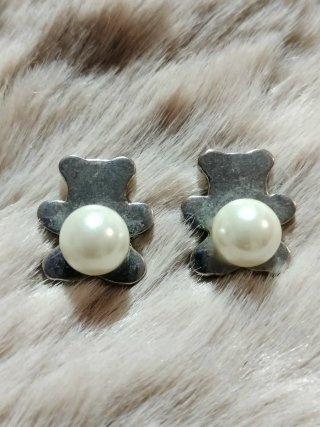 Pendientes Ositos con Perlas