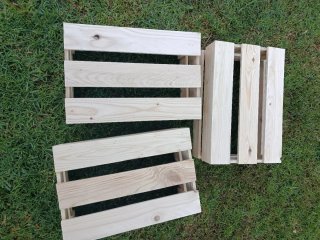 Cajas de Madera al Natural .