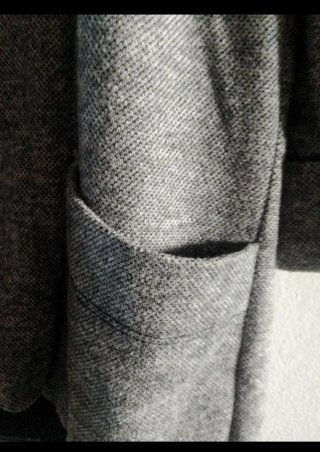 Chaqueta abierta mujer gris talla M