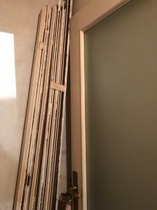 Puerta madera lacada blanco con cristal