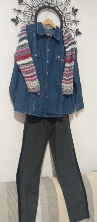 Camisa vaquera de algodón