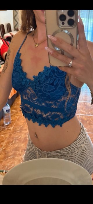 Top Renda Azul