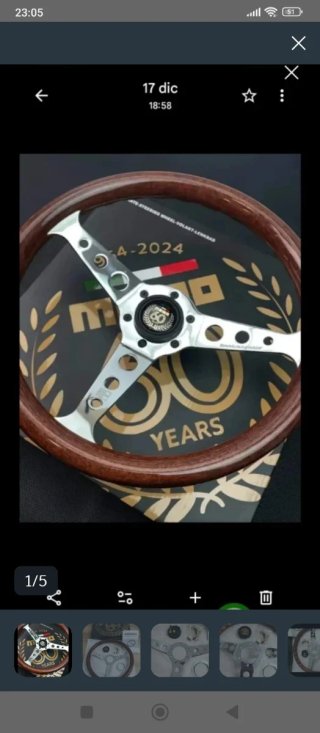 Volante Momo Madera 60 Aniversario. Nuevo