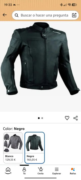 Chaqueta de cuero para moto Talla L