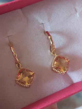 Pendientes aro citrinos