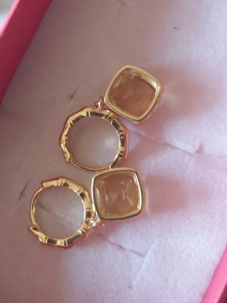 Pendientes aro citrinos
