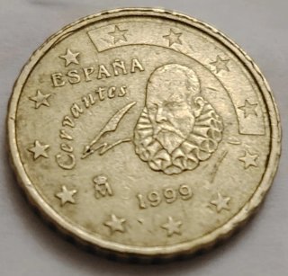 10 céntimos España 1999 error borde