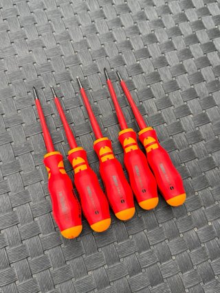Lote 5 Chaves Fenda VDE 1000V Würth ZEBRA