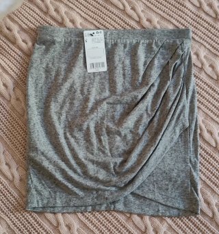 Falda mini gris S
