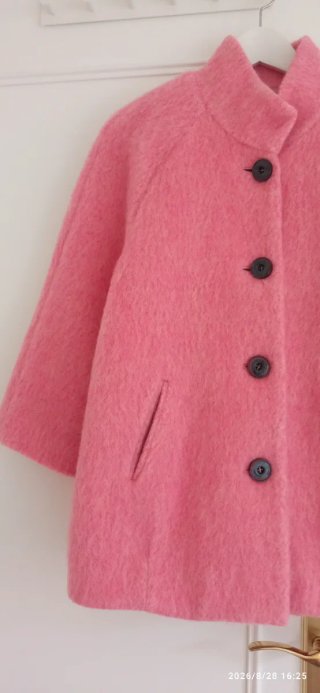 Abrigo d lana fucsia 40