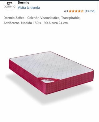 Base tapizada + colchón 150x190