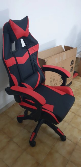 Sedia Gaming HERMANO DE VIDA Rossa e Nera