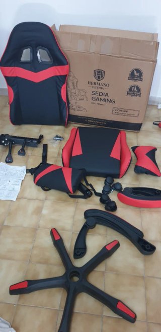 Sedia Gaming HERMANO DE VIDA Rossa e Nera