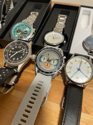 Set de 6 relojes automáticos y cuerda