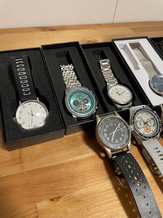 Set de 6 relojes automáticos y cuerda