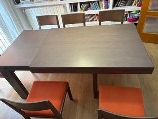 Mesa comedor y 6 sillas madera