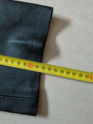Pantalón Cuero Negro Mujer Talla 42 L Piel 100%