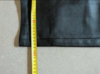 Pantalón Cuero Negro Mujer Talla 42 L Piel 100%