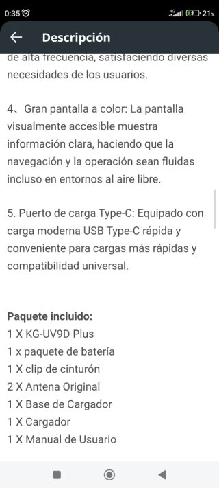 Wouxun KG-UV9D Plus.Batería USB-C y Banda Cruzada.