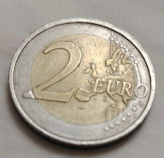 2 Euro Alemania 2017 J Error Acuñación Raro
