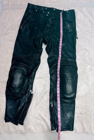 Pantalón Cuero Motorista Vintage Talla XL
