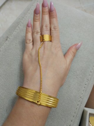 Bracciale con anello oro