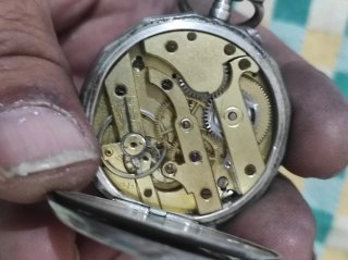 Reloj de bolsillo antiguo plata 42mm