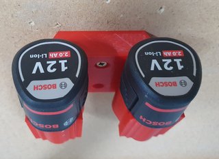 BOSCH 12V -- 2 SOPORTES INCLINADOS PARA 2 BATERIAS